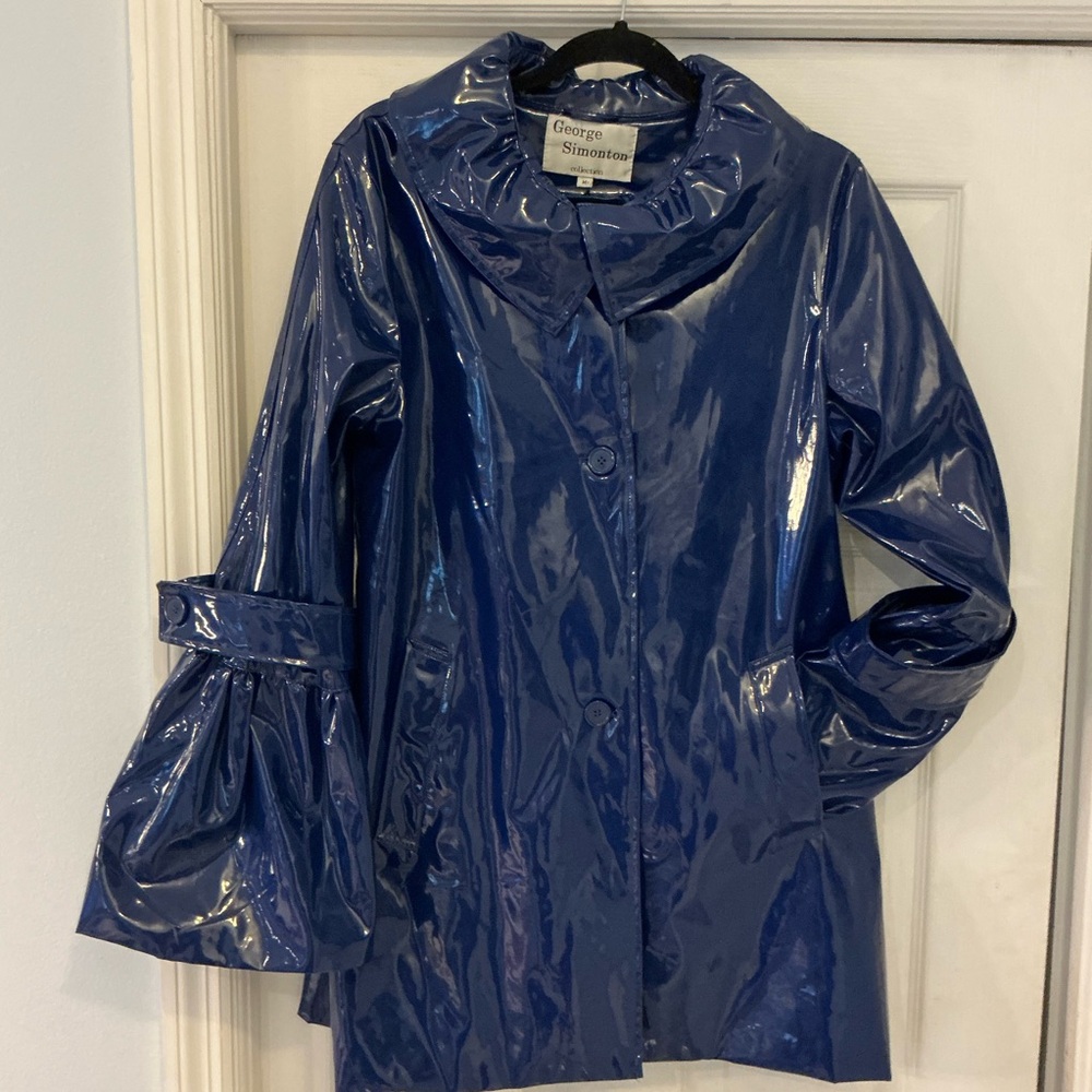George Simonton Glossy Navy Trench Coat